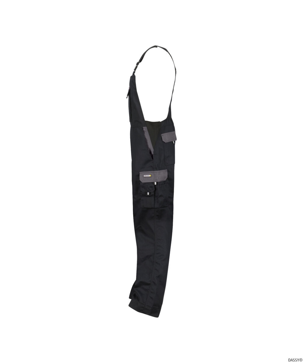 DASSY-Workwear, Latzhose CALAIS, schwarz/grau