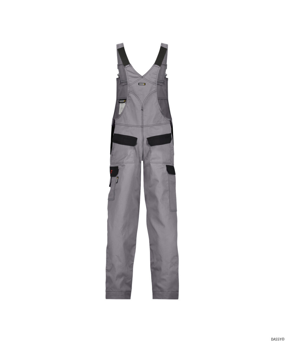 DASSY-Workwear, Latzhose WILSON grau/schwarz