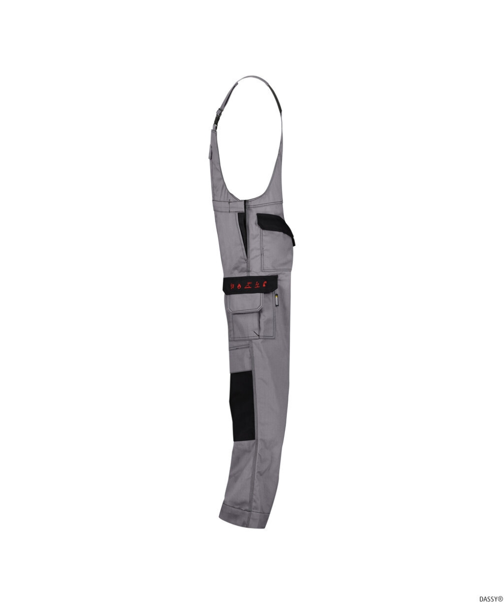 DASSY-Workwear, Latzhose WILSON grau/schwarz