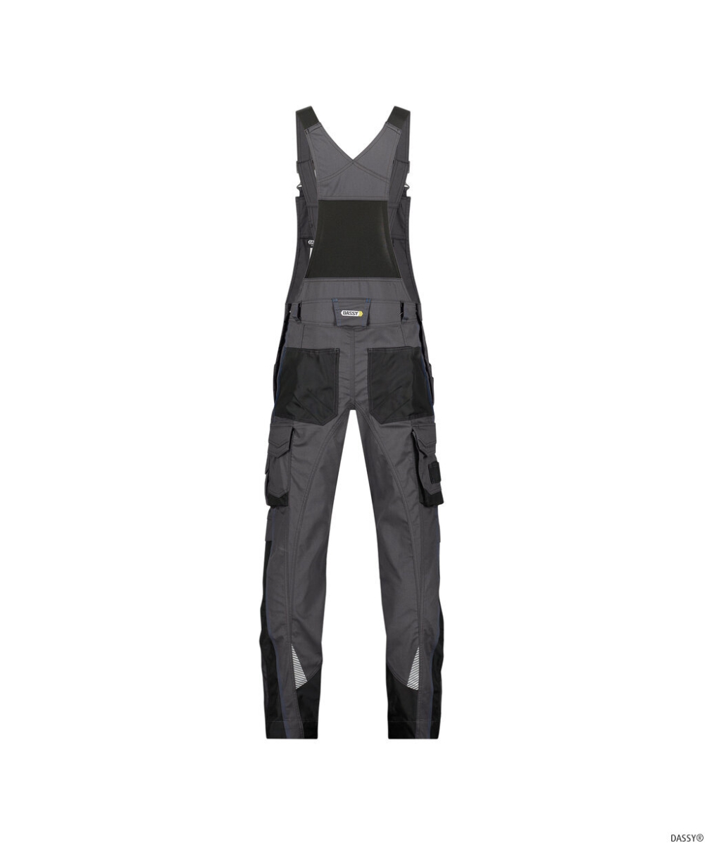 DASSY-Workwear, Latzhose VOLTIC, grau/schwarz