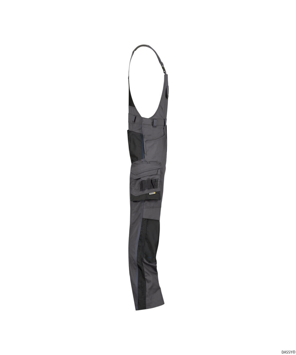 DASSY-Workwear, Latzhose VOLTIC, grau/schwarz
