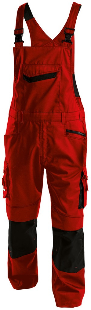 DASSY-Workwear, Latzhose "VOLTIC",  rot/schwarz