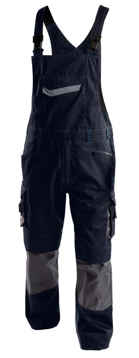 DASSY-Workwear, Latzhose "VOLTIC",  dunkelblau/grau