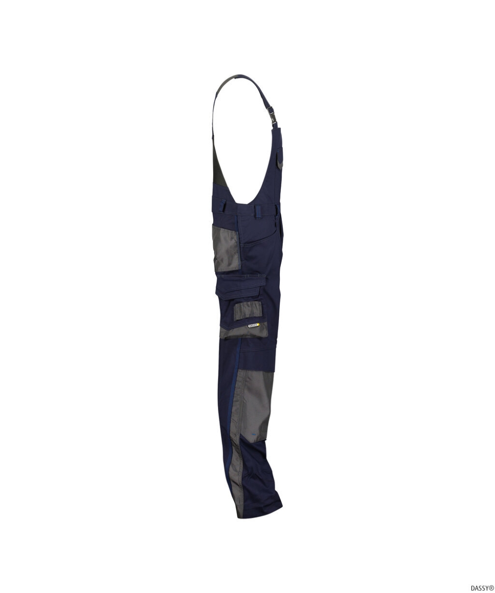 DASSY-Workwear, Latzhose VOLTIC, dunkelblau/grau