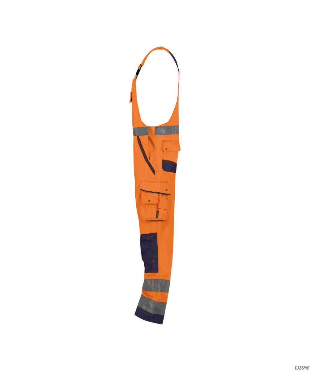 DASSY-Warnschutz, Latzhose, MALMEDY, orange/dunkelblau