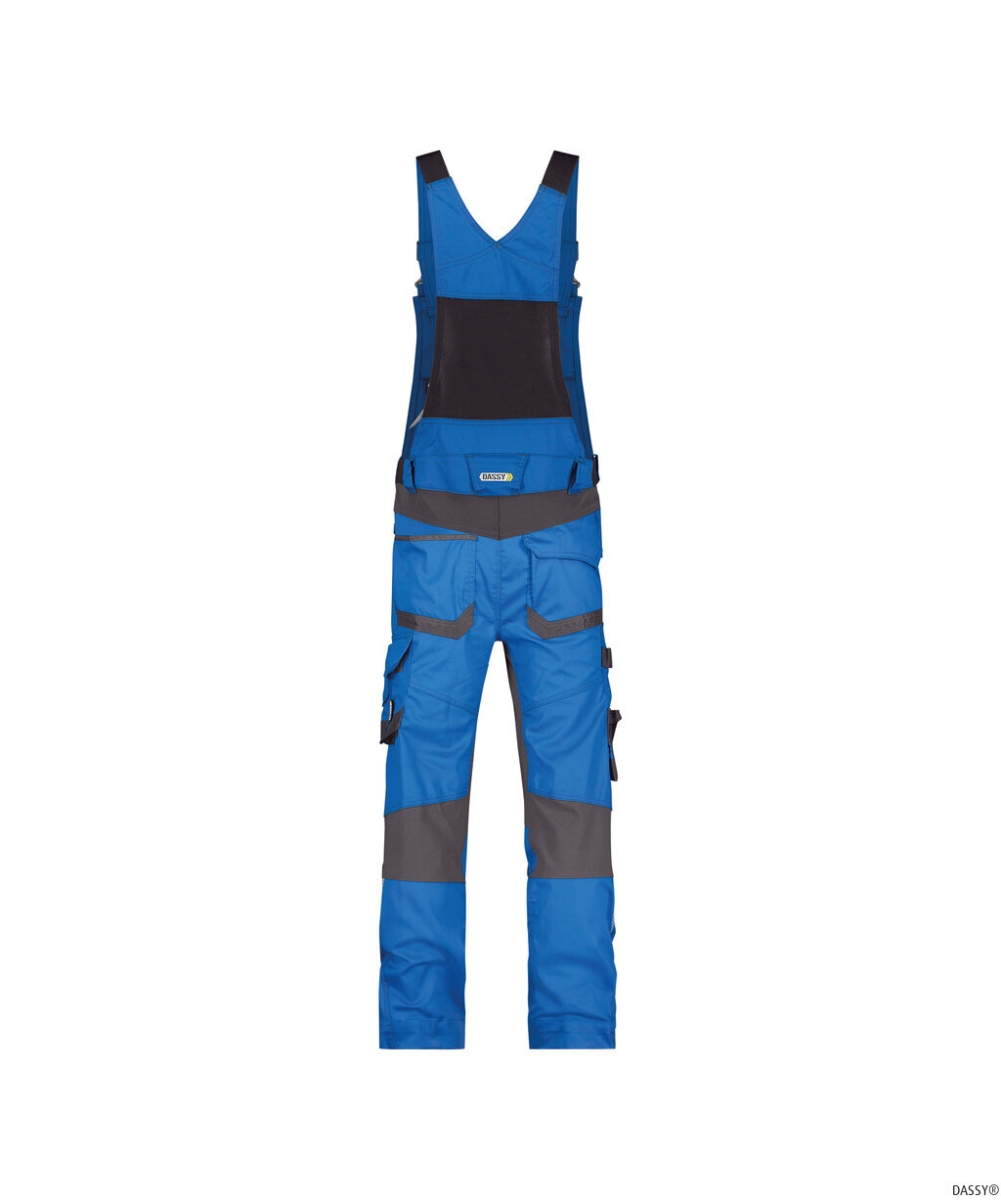 DASSY-Latzhose TRONIX , azurblau/anthrazitgrau