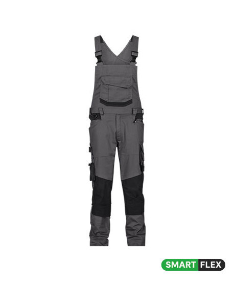 DASSY-Stretch-Arbeitslatzhose mit Kniepolstertaschen TRONIX NEXT, 245 g/m², anthrazitgrau/schwarz