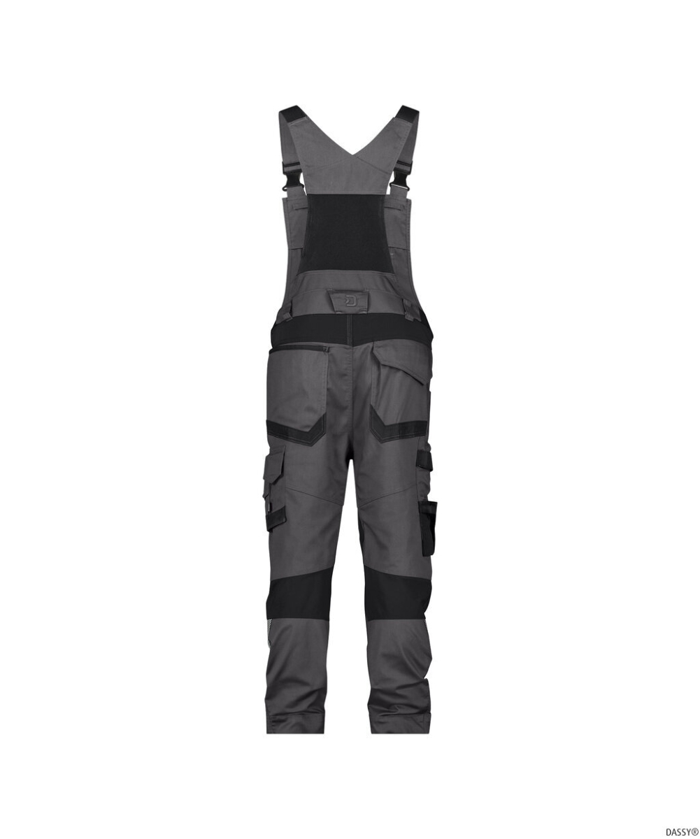 DASSY-Stretch-Arbeitslatzhose mit Kniepolstertaschen TRONIX NEXT, 245 g/m², anthrazitgrau/schwarz