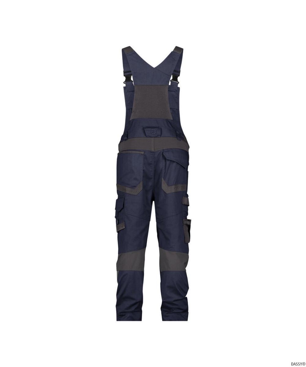 DASSY-Stretch-Arbeitslatzhose mit Kniepolstertaschen TRONIX NEXT, 245 g/m², nachtblau/anthrazitgrau