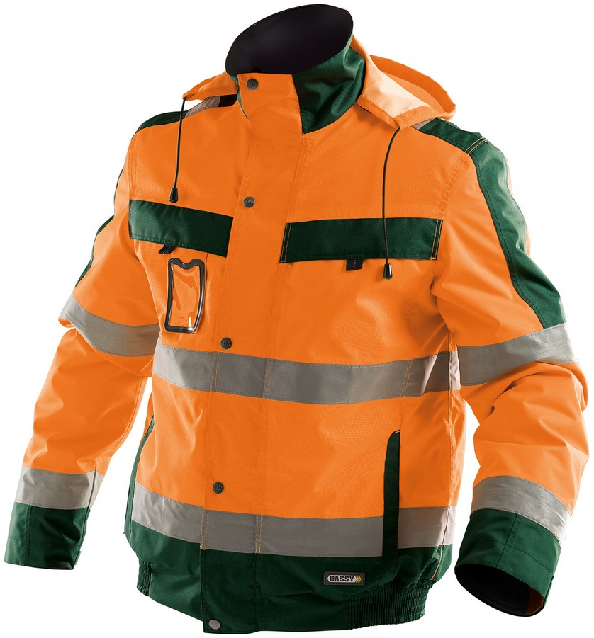 DASSY-Warnschutz, Winterjacke LIMA, orange/grün
