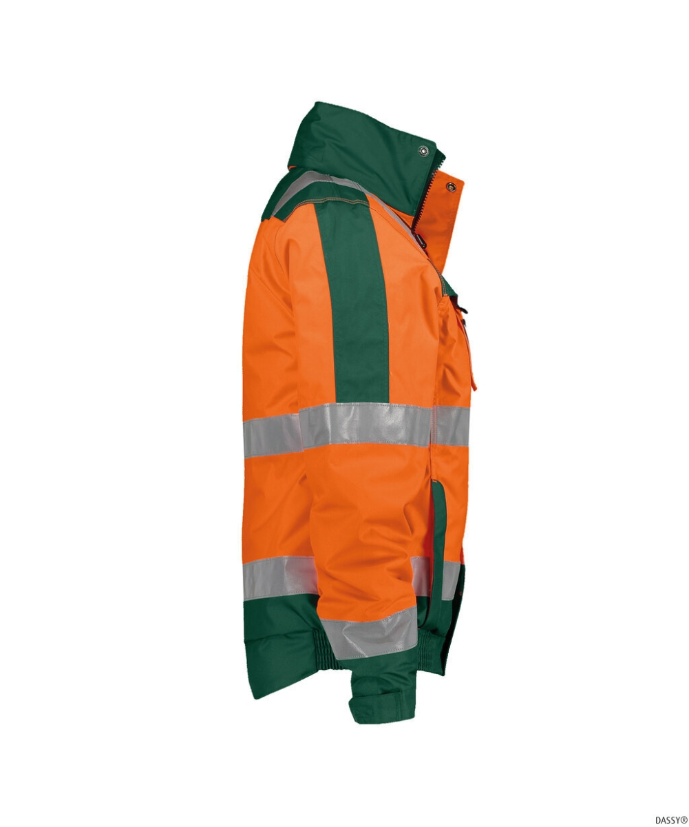 DASSY-Warnschutz, Winterjacke LIMA, orange/grün