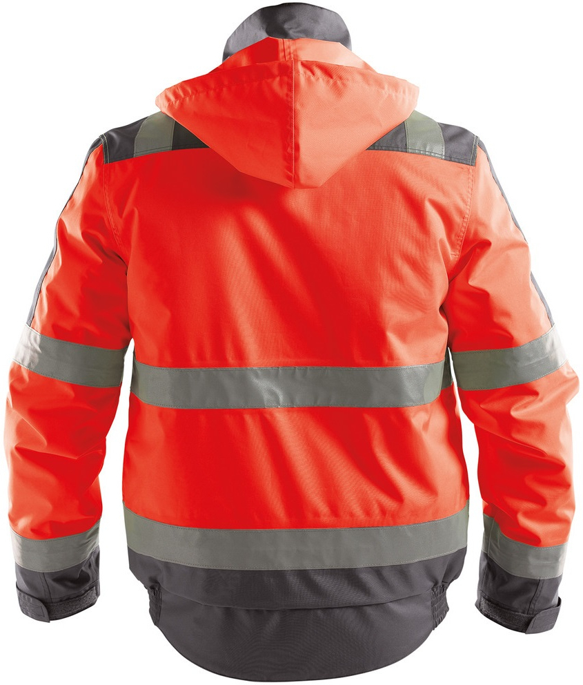 DASSY-Warnschutz, Winterjacke LIMA, rot/grau