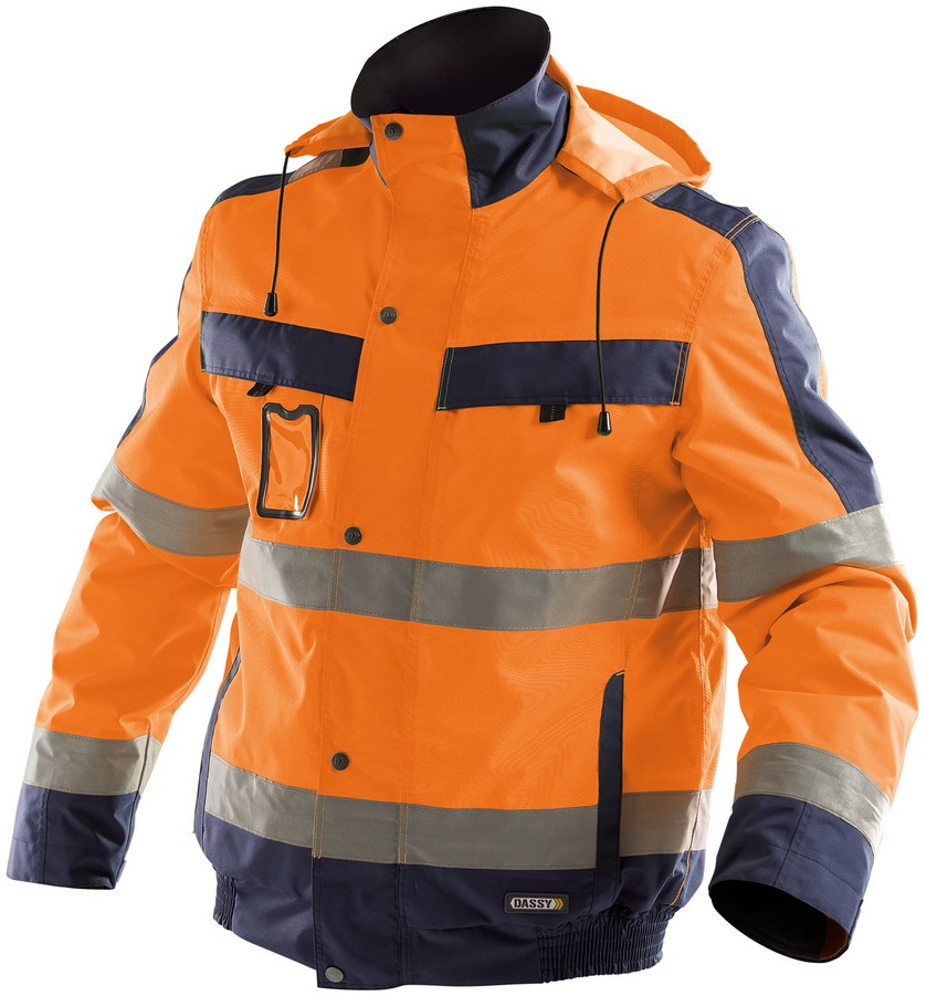 DASSY-Warnschutz, Winterjacke "LIMA",   orange/dunkelblau