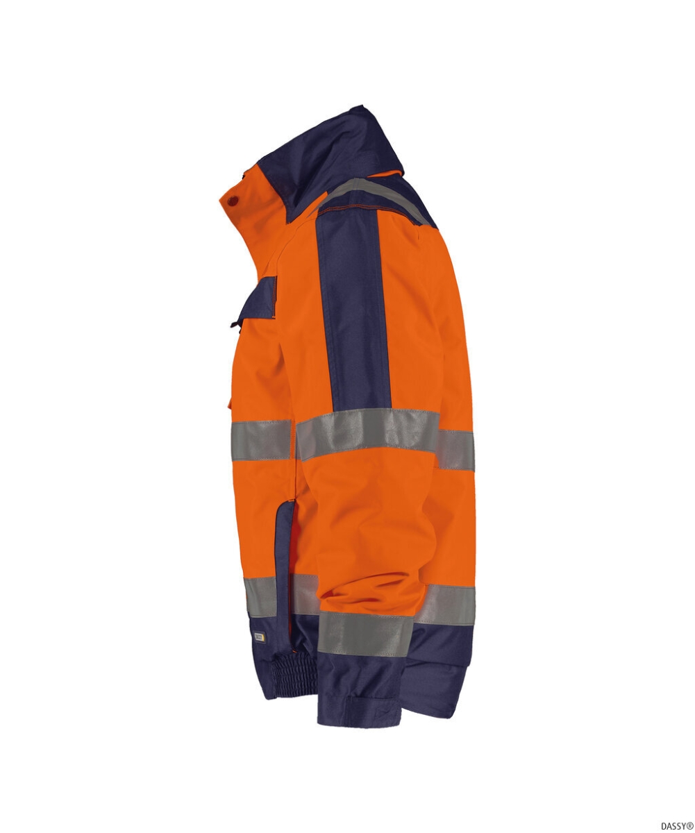 DASSY-Warnschutz, Winterjacke LIMA, orange/dunkelblau