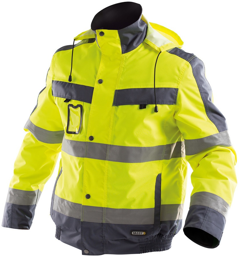 DASSY-Warnschutz, Winterjacke LIMA, gelb/grau