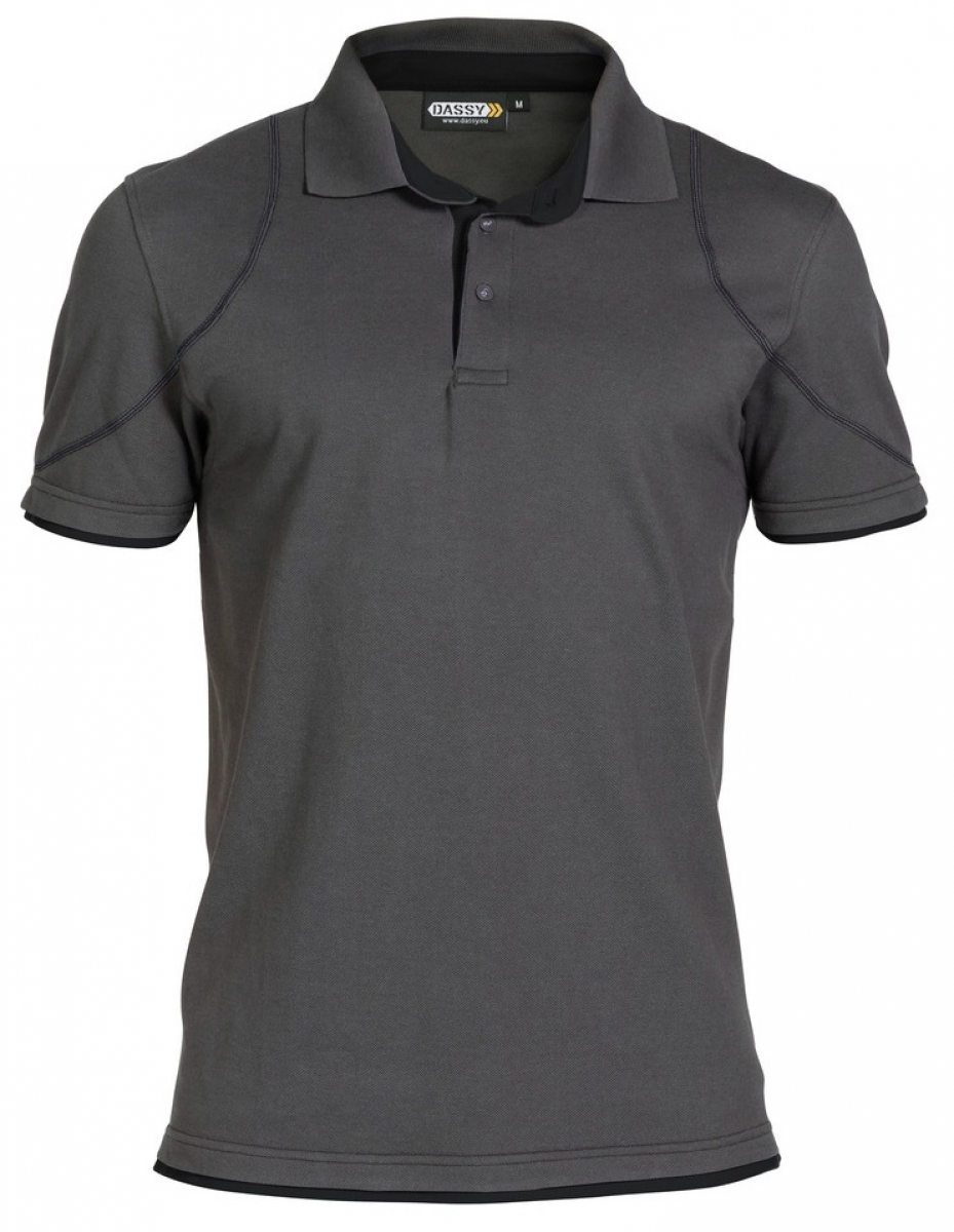 DASSY-Worker-Shirts, Poloshirt "ORBITAL",  grau/schwarz