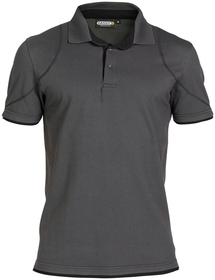 DASSY-Worker-Shirts, Poloshirt "ORBITAL",  grau/schwarz