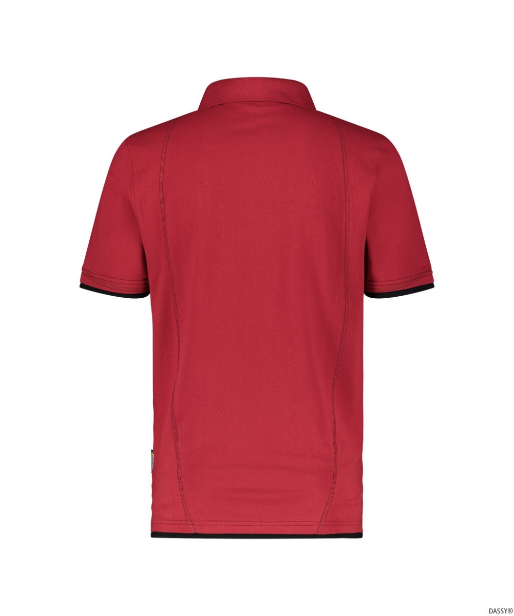 DASSY-Worker-Shirts, Poloshirt ORBITAL, rot/schwarz