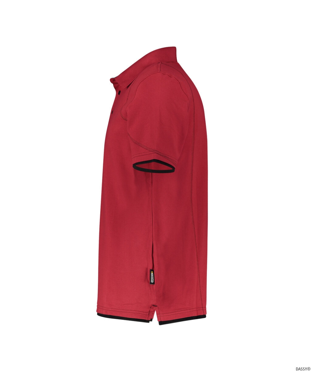 DASSY-Worker-Shirts, Poloshirt ORBITAL, rot/schwarz