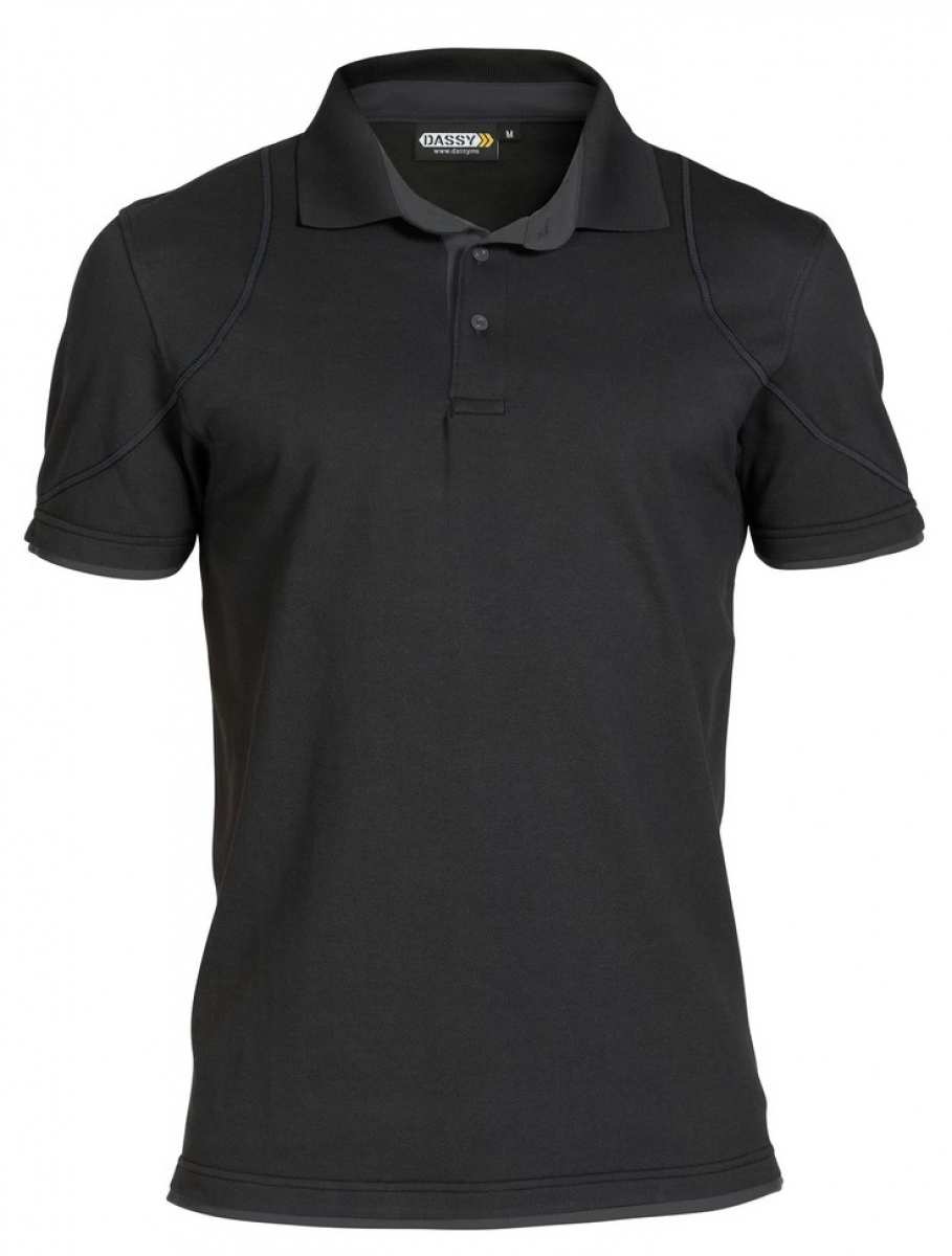 DASSY-Worker-Shirts, Poloshirt "ORBITAL",  schwarz/grau