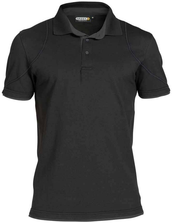 DASSY-Worker-Shirts, Poloshirt "ORBITAL",  schwarz/grau