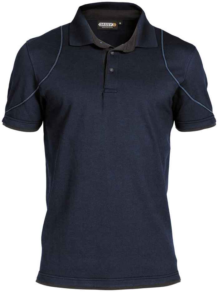 DASSY-Worker-Shirts, Poloshirt "ORBITAL",  dunkelblau/grau