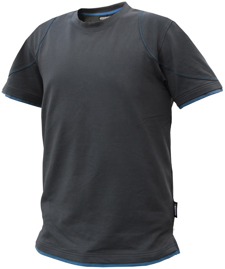 DASSY-Worker-Shirts, T-Shirt "KINETIC", grau/azurblau