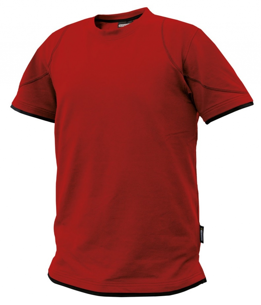 DASSY-Worker-Shirts, T-Shirt "KINETIC", rot/schwarz