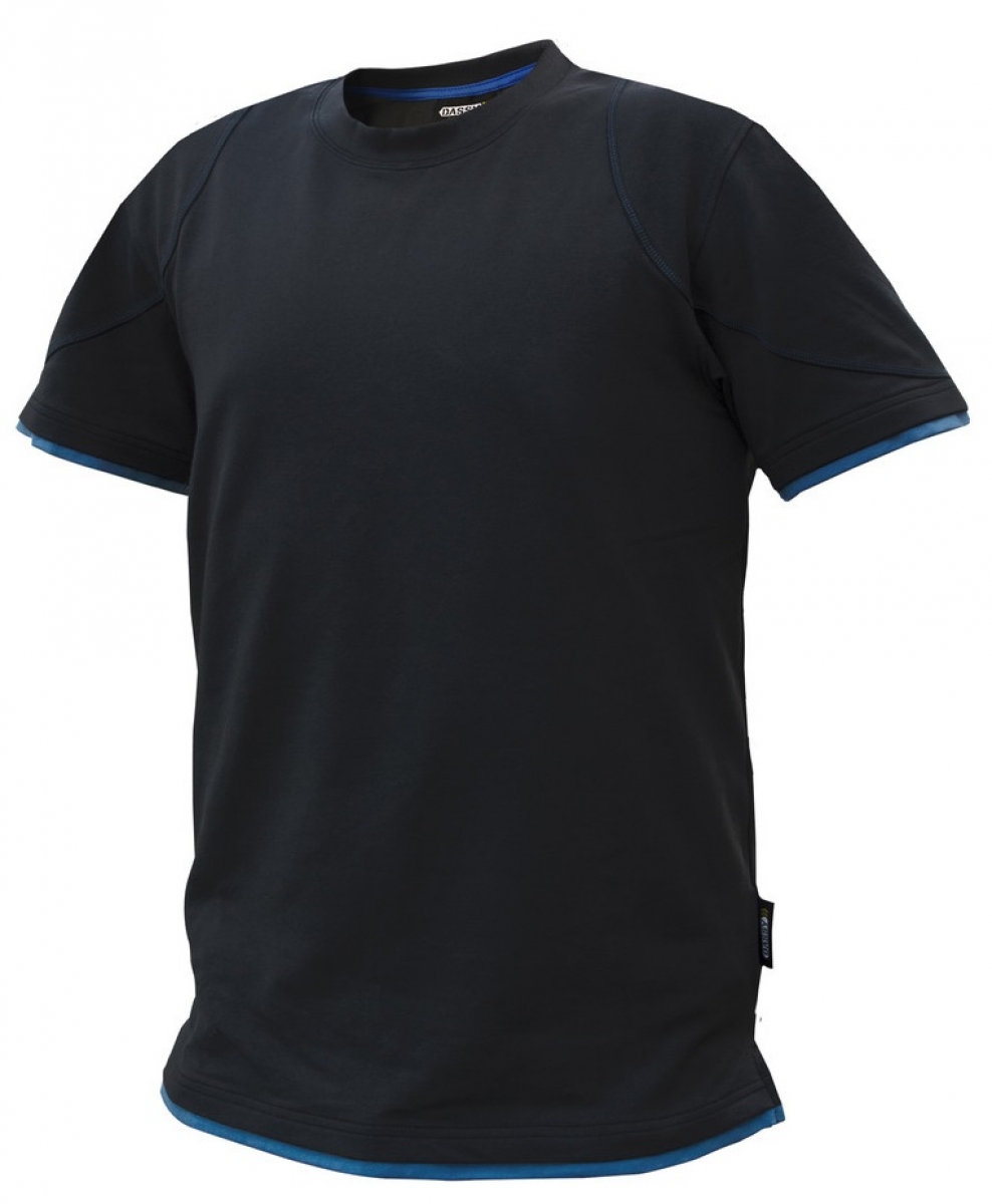 DASSY-Worker-Shirts, T-Shirt "KINETIC", schwarz/azurblau