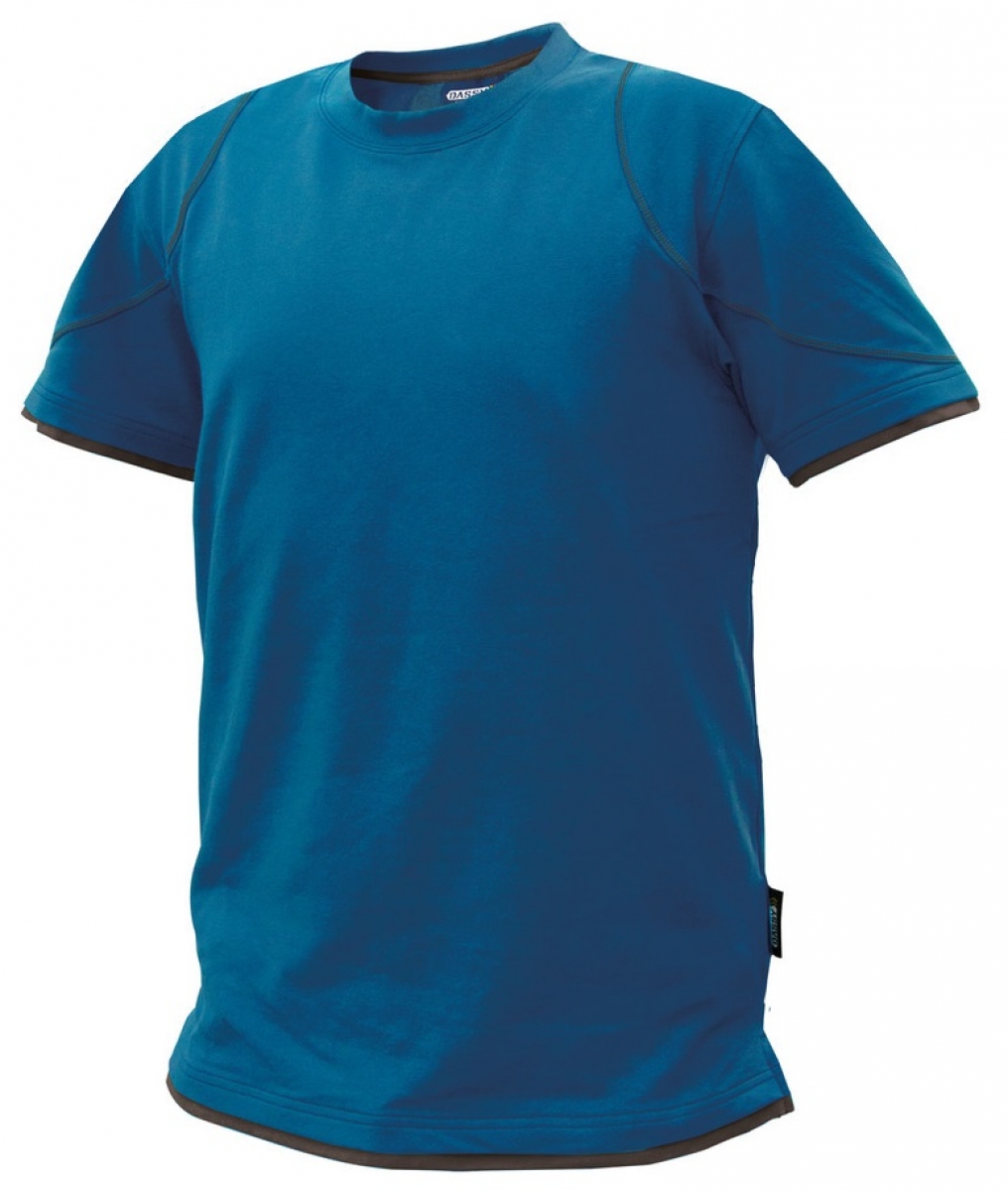DASSY-Worker-Shirts, T-Shirt "KINETIC", azurblau/grau