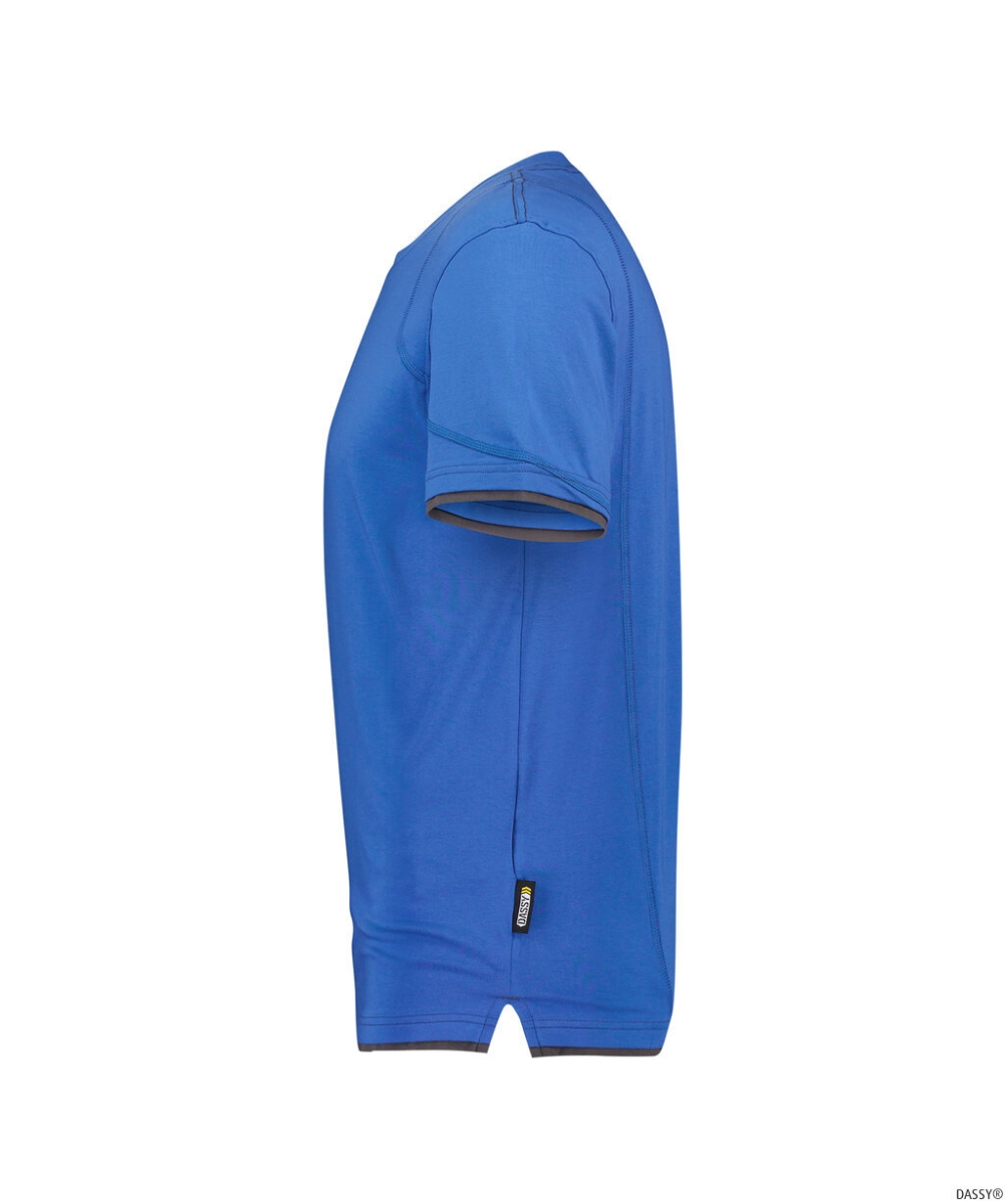 DASSY-Worker-Shirts, T-Shirt KINETIC, azurblau/grau