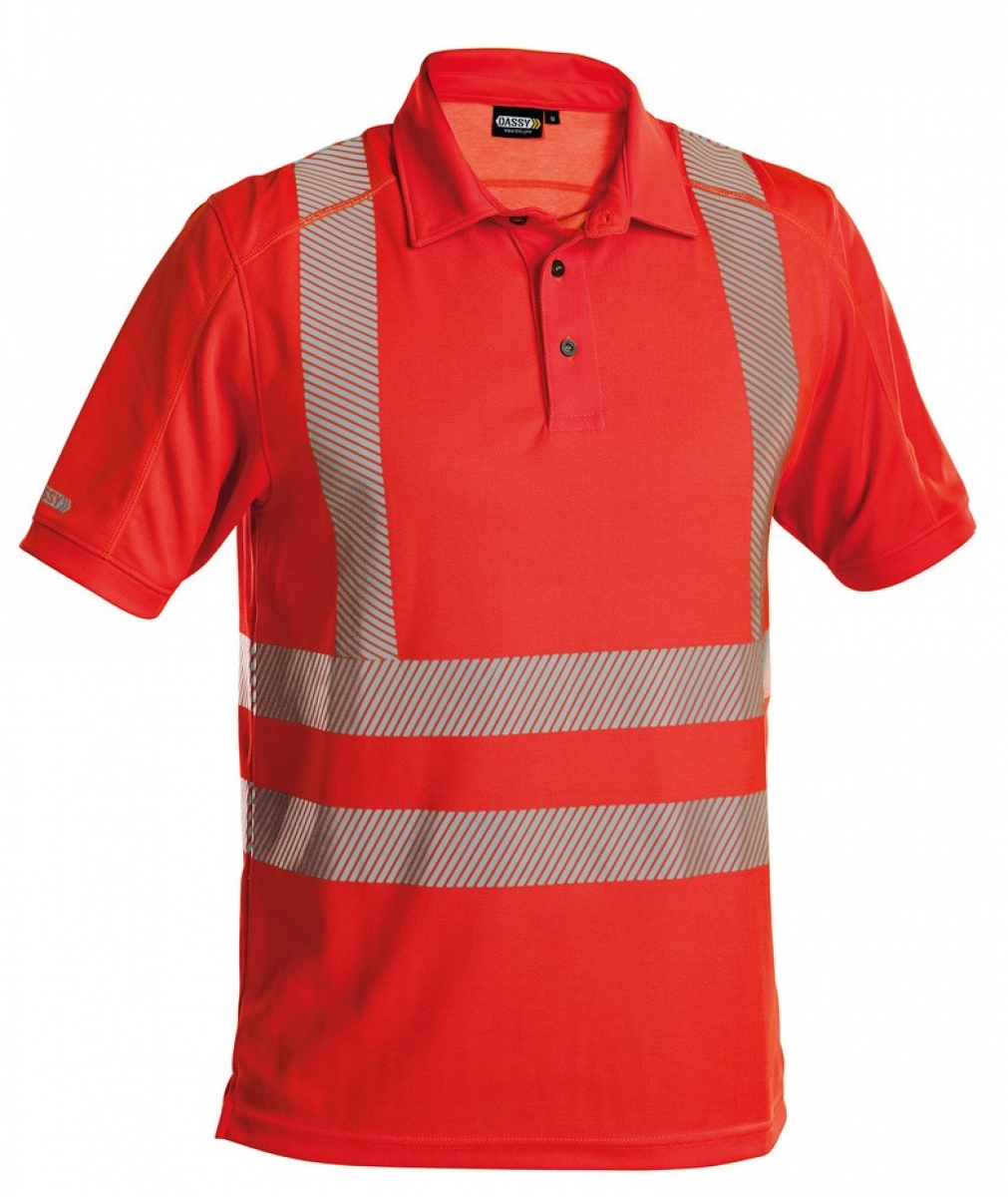 DASSY-Warnschutz, UV-Poloshirt "BRANDON", rot