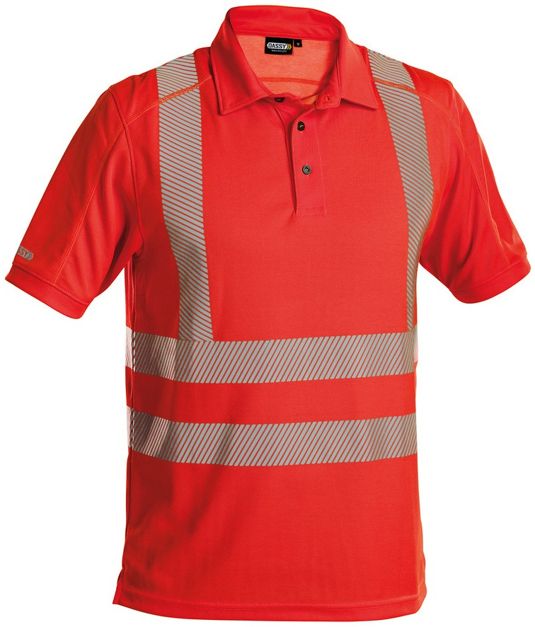 DASSY-Warnschutz, UV-Poloshirt "BRANDON", rot