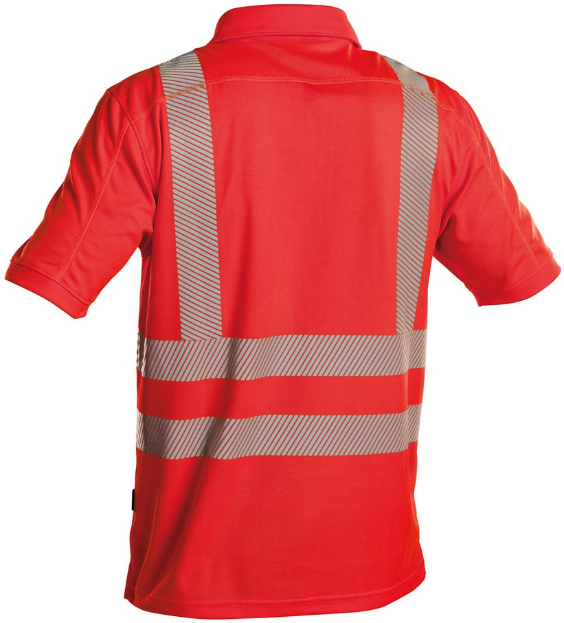 DASSY-Warnschutz, UV-Poloshirt BRANDON, rot