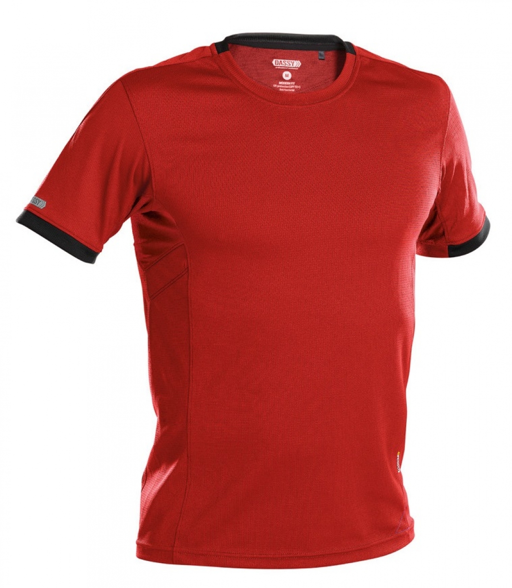 DASSY-Worker-Shirts, Poloshirt "NEXUS", rot/grau