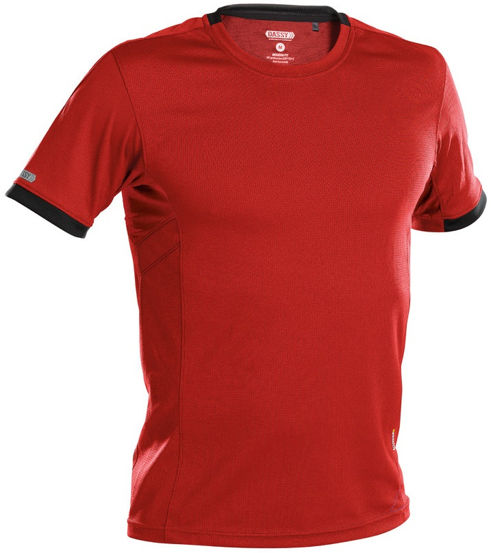 DASSY-Worker-Shirts, Poloshirt "NEXUS", rot/grau