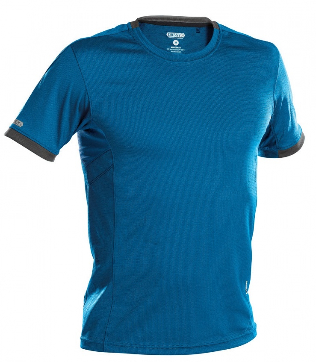 DASSY-Worker-Shirts, Poloshirt "NEXUS", kornblau/grau