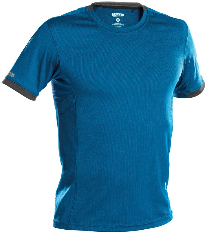 DASSY-Worker-Shirts, Poloshirt "NEXUS", kornblau/grau