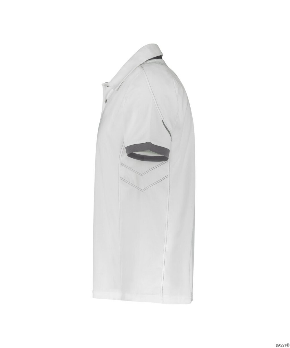 DASSY-Worker-Shirts, Poloshirt TRAXION, weiß/grau