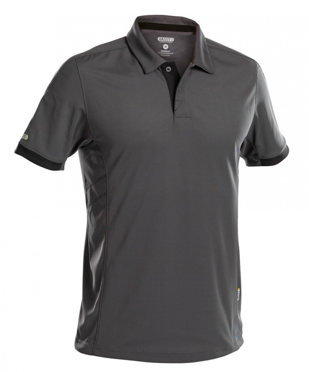 DASSY-Worker-Shirts, Poloshirt "TRAXION", grau/schwarz