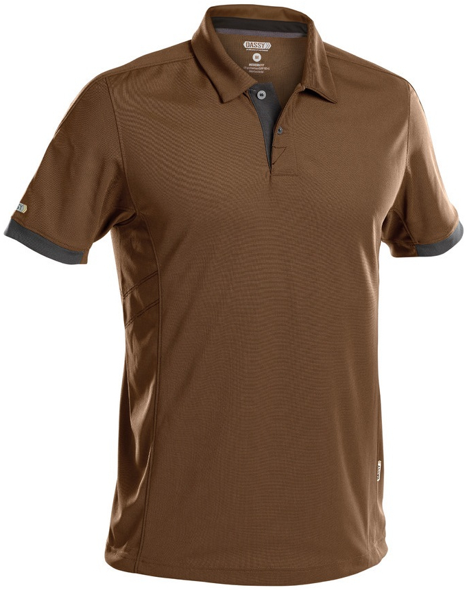 DASSY-Worker-Shirts, Poloshirt TRAXION, braun/grau