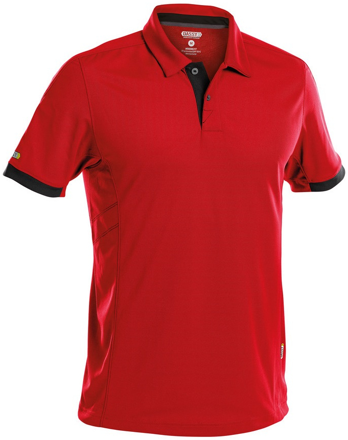 DASSY-Worker-Shirts, Poloshirt "TRAXION", rot/schwarz