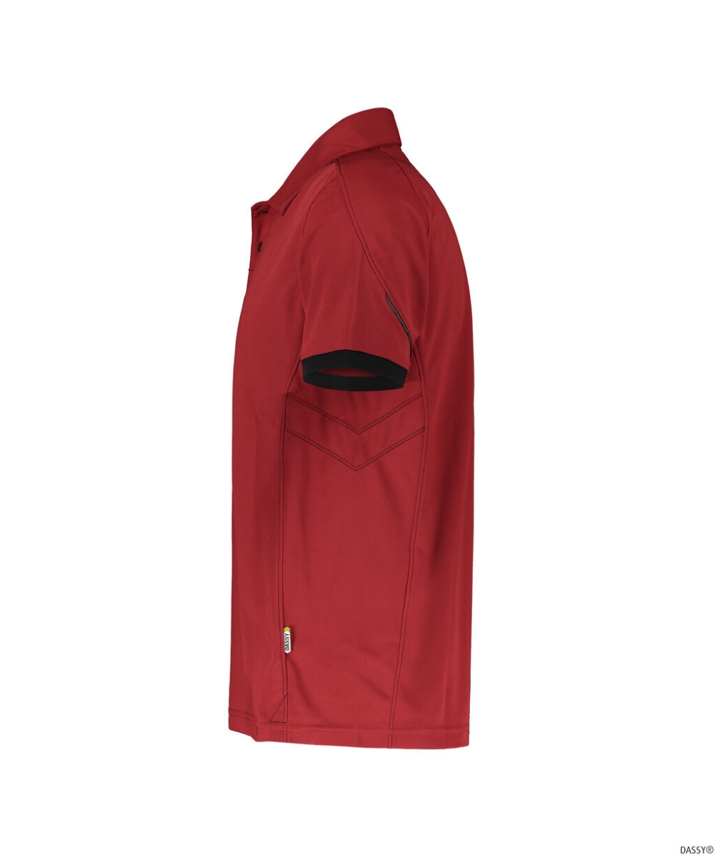 DASSY-Worker-Shirts, Poloshirt TRAXION, rot/schwarz