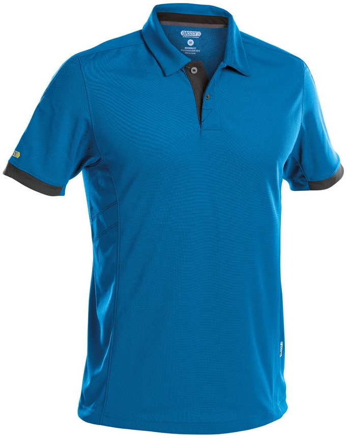 DASSY-Worker-Shirts, Poloshirt "TRAXION", kornblau/grau