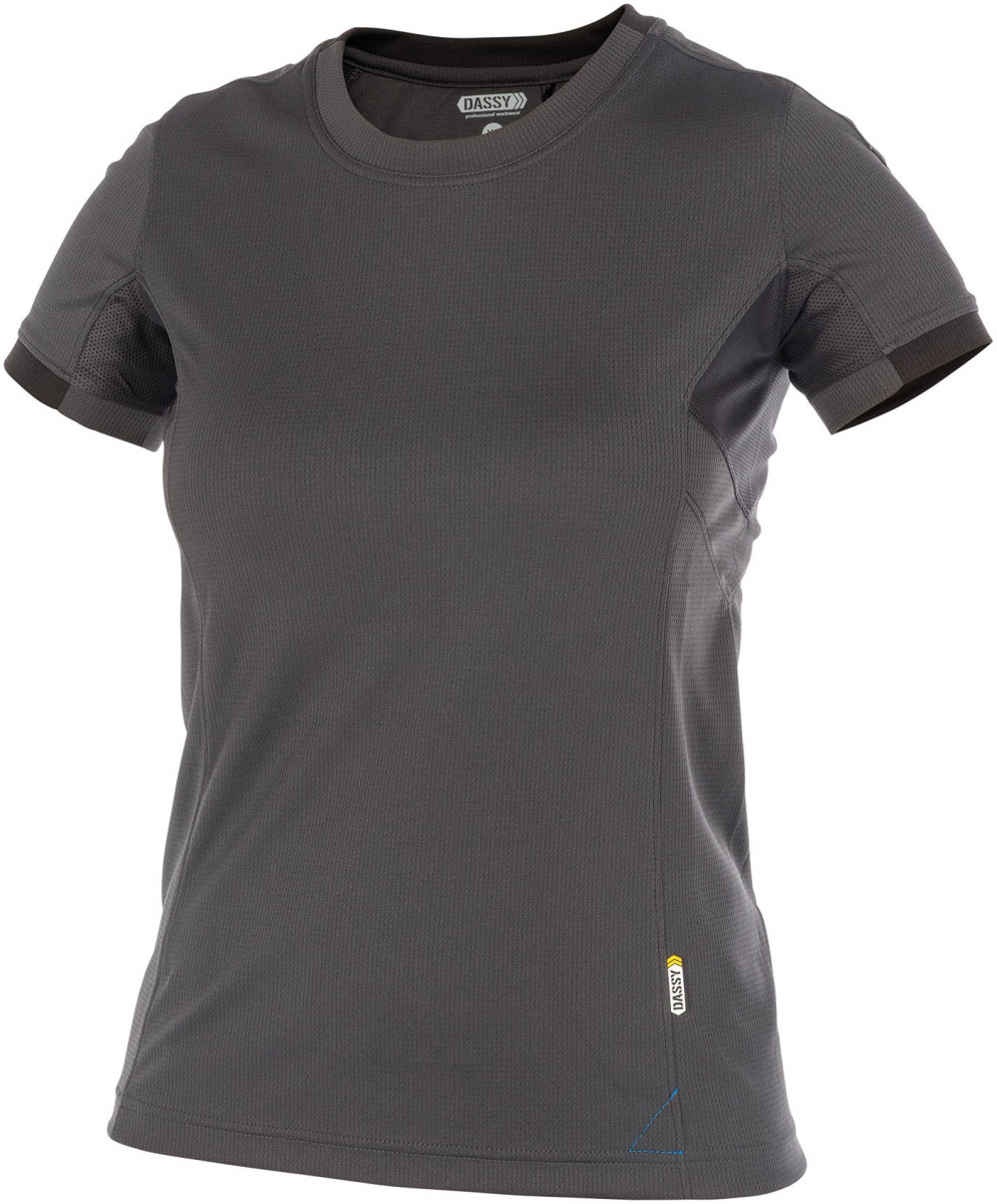 DASSY-Worker-Shirts, Damen-T-Shirt, "NEXUS", grau/schwarz