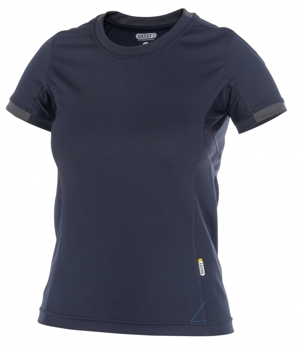 DASSY-Worker-Shirts, Damen-T-Shirt, "NEXUS", blau/grau