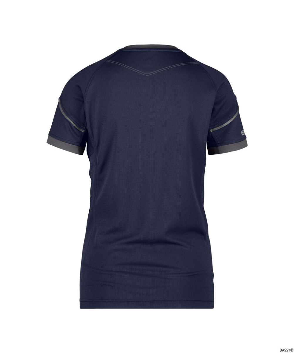 DASSY-Worker-Shirts, Damen-T-Shirt, NEXUS, blau/grau