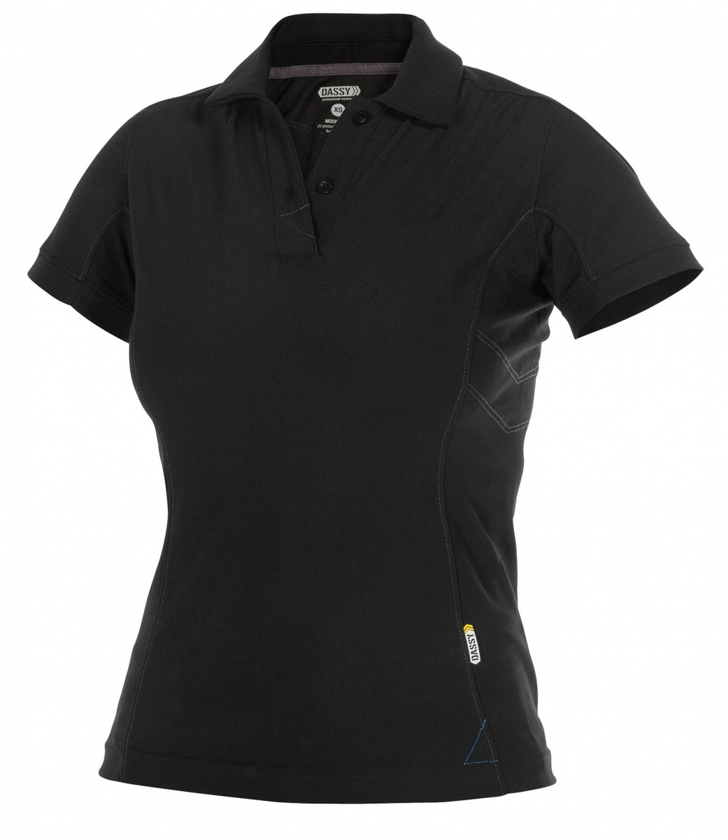DASSY-Worker-Shirts, Damen-Poloshirt "TRAXION", schwarz