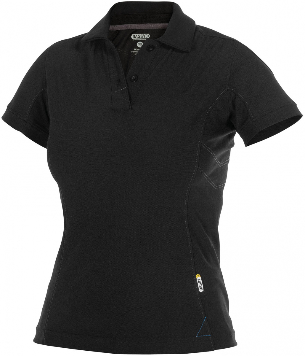 DASSY-Worker-Shirts, Damen-Poloshirt "TRAXION", schwarz