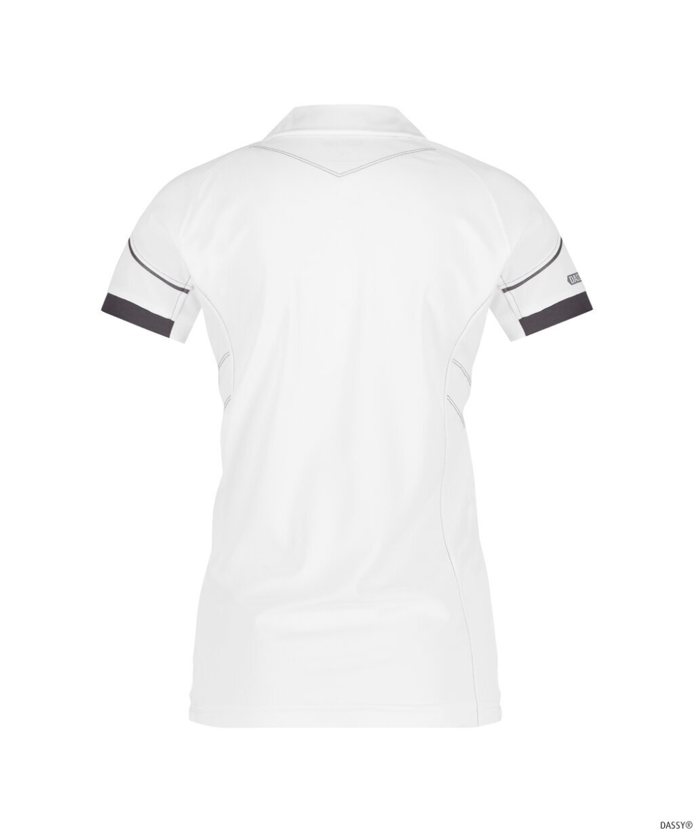 DASSY-Worker-Shirts, Damen-Poloshirt TRAXION, weiß/grau